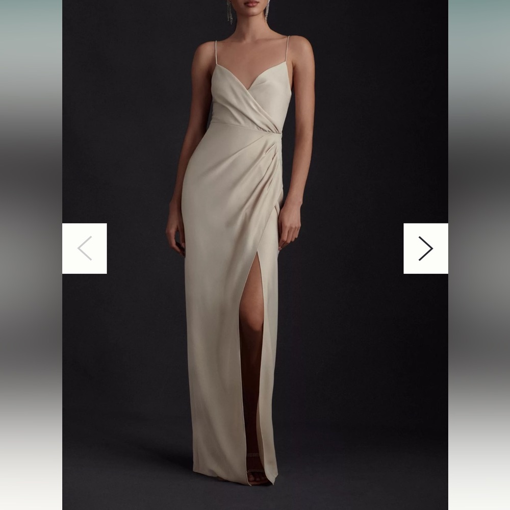 BHLDN Freya Satin Charmeuse Dress Champagne color Bridesmaid